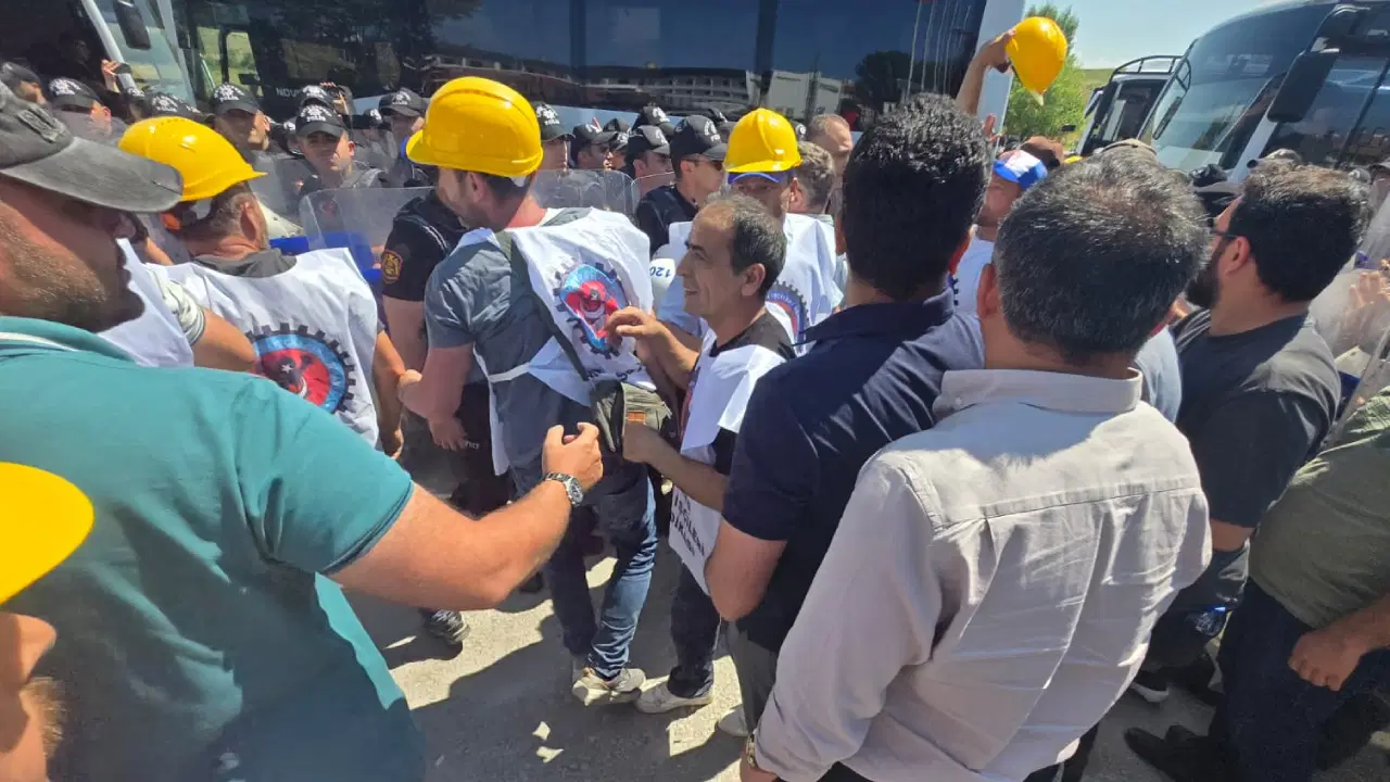 Doruk Madencilik işçilerinin Beypazarı'ndan Ankara'ya gelmelerine izin verilmedi