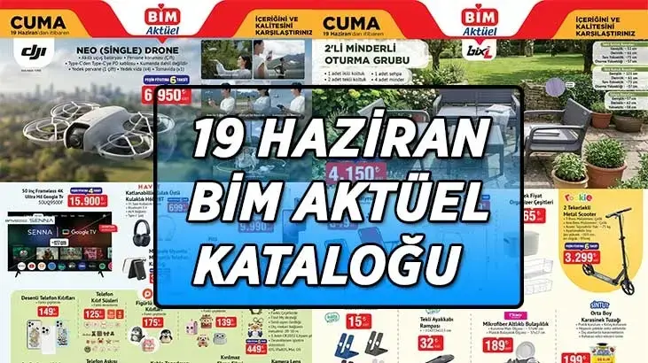 BİM 19 Haziran aktüel kataloğu satışa çıkıyor! 19 Haziran BİM aktüel kataloğunda hangi ürünler satışa sunulacak? Ayaklı Vantilatör, DJI Neo Drone, Kablosuz Şarjlı Sprey Mop