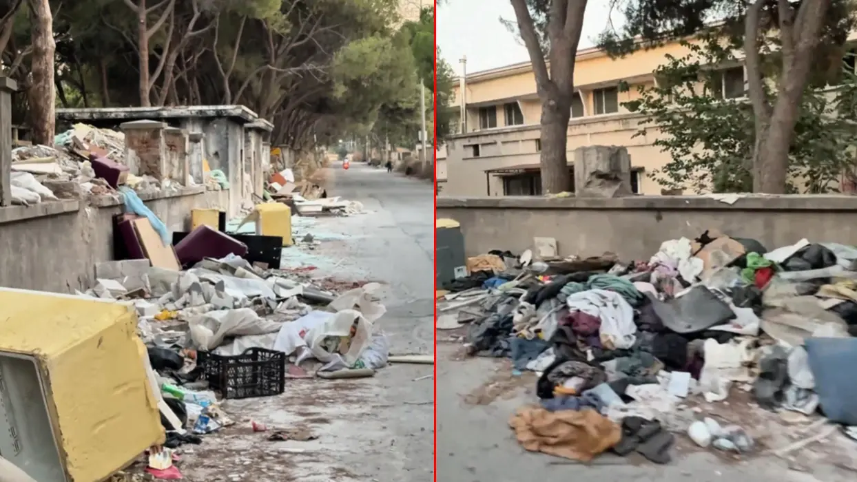 İzmir'in göbeği çöplüğe döndü! Atık yığınları yollara taştı