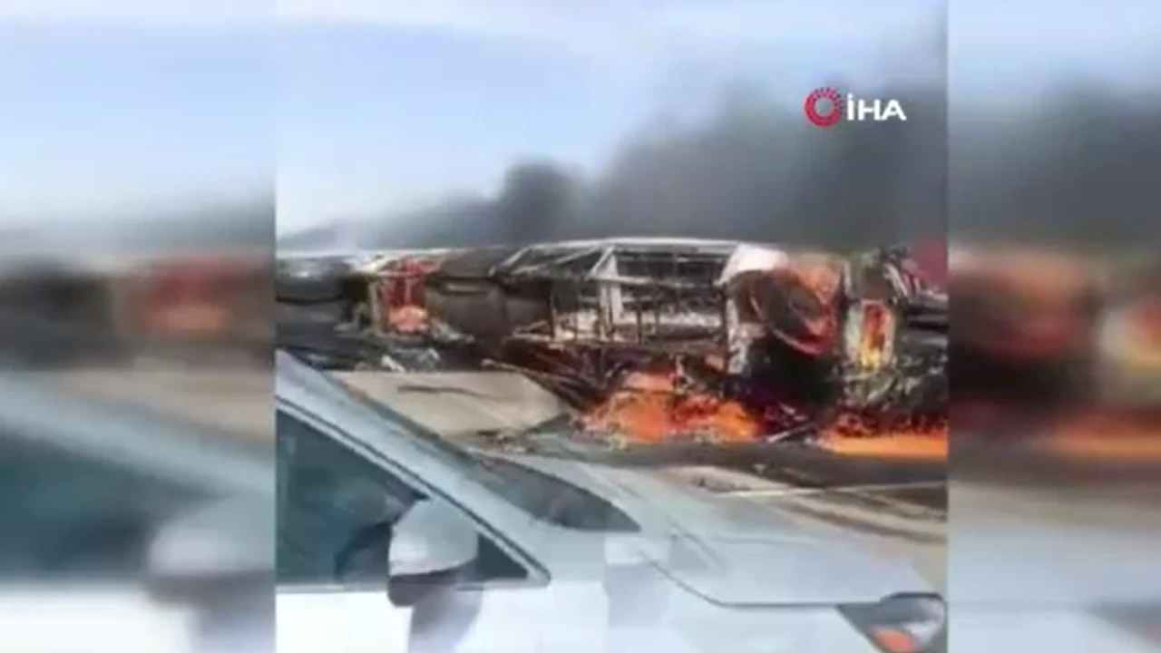 Irak’ta kaza yapan otobüs cayır cayır yandı: Çok sayıda ölü ve yaralı var