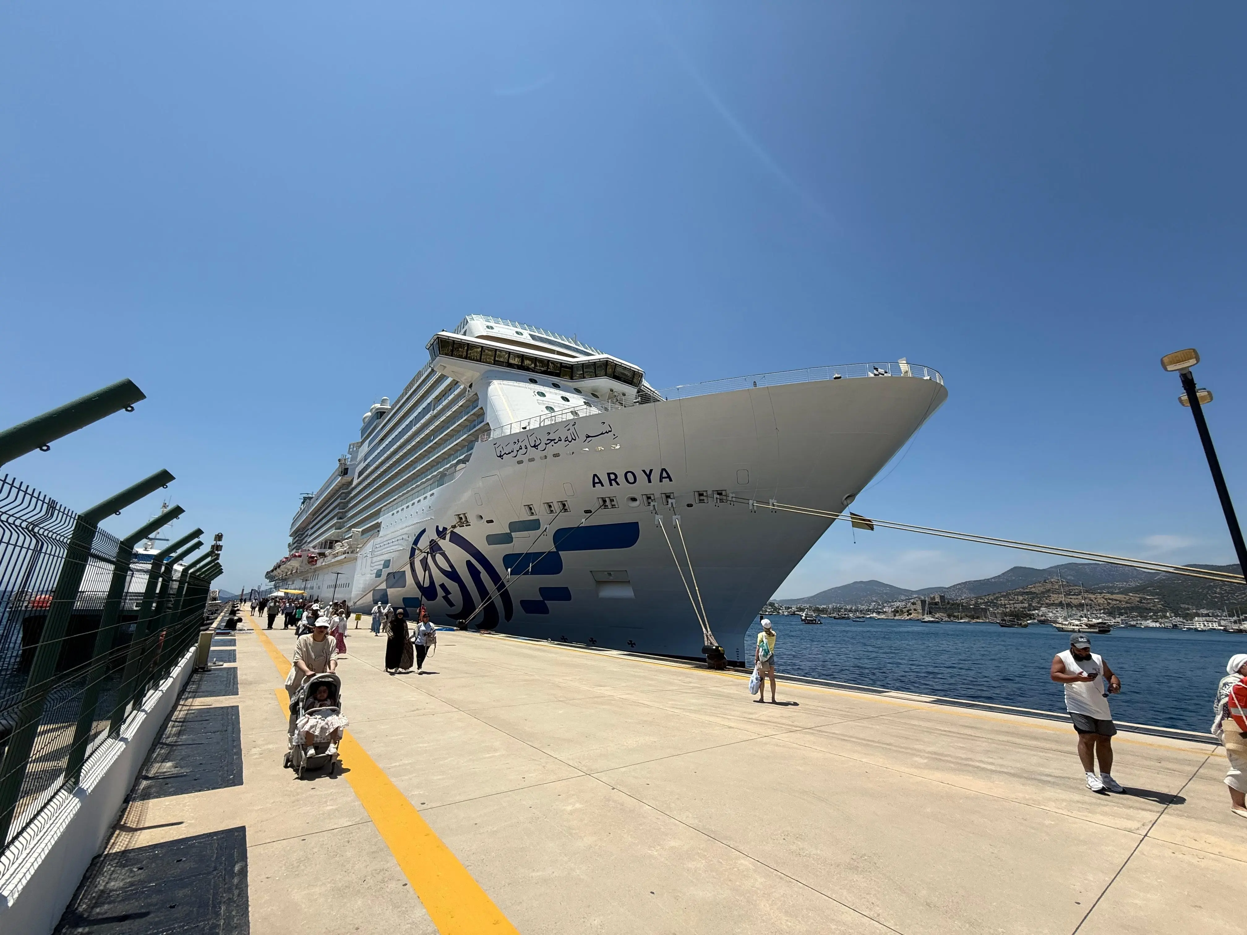 Bodrum'a turist akını! 2 bin 124 yolcu limana ayak bastı
