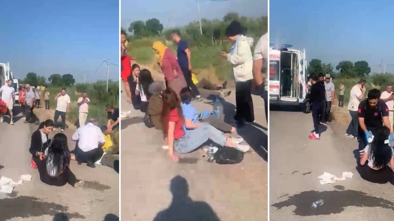 Gemlik'te feci kaza: İşçi servis minibüsüyle otomobil çarpıştı çok sayıda yaralı var