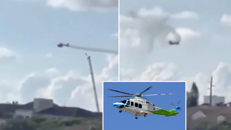 Suudi Arabistan'da Aramco'ya ait helikopter düştü: 14 ölü