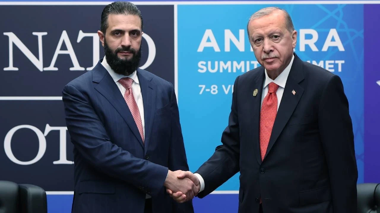 Cumhurbaşkanı Erdoğan, Şara ile görüştü