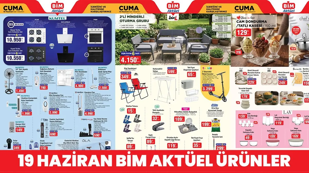 19 Haziran 2026 BİM kataloğu! Bu Cuma BİM'de ne var"