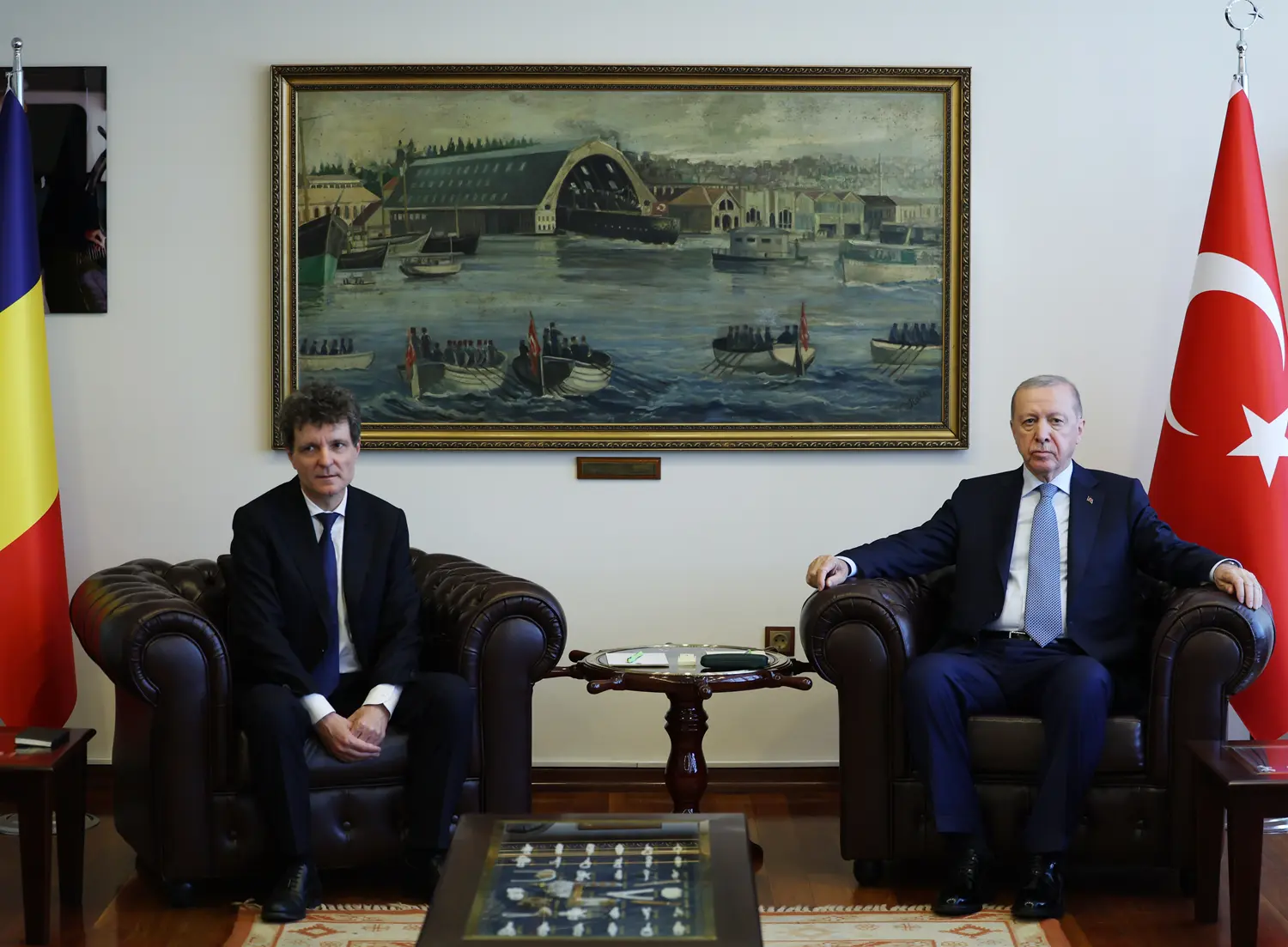 Romanya Cumhurbaşkanı Türkiye'de! Cumhurbaşkanı Erdoğan, Nicuşor Dan ile görüştü
