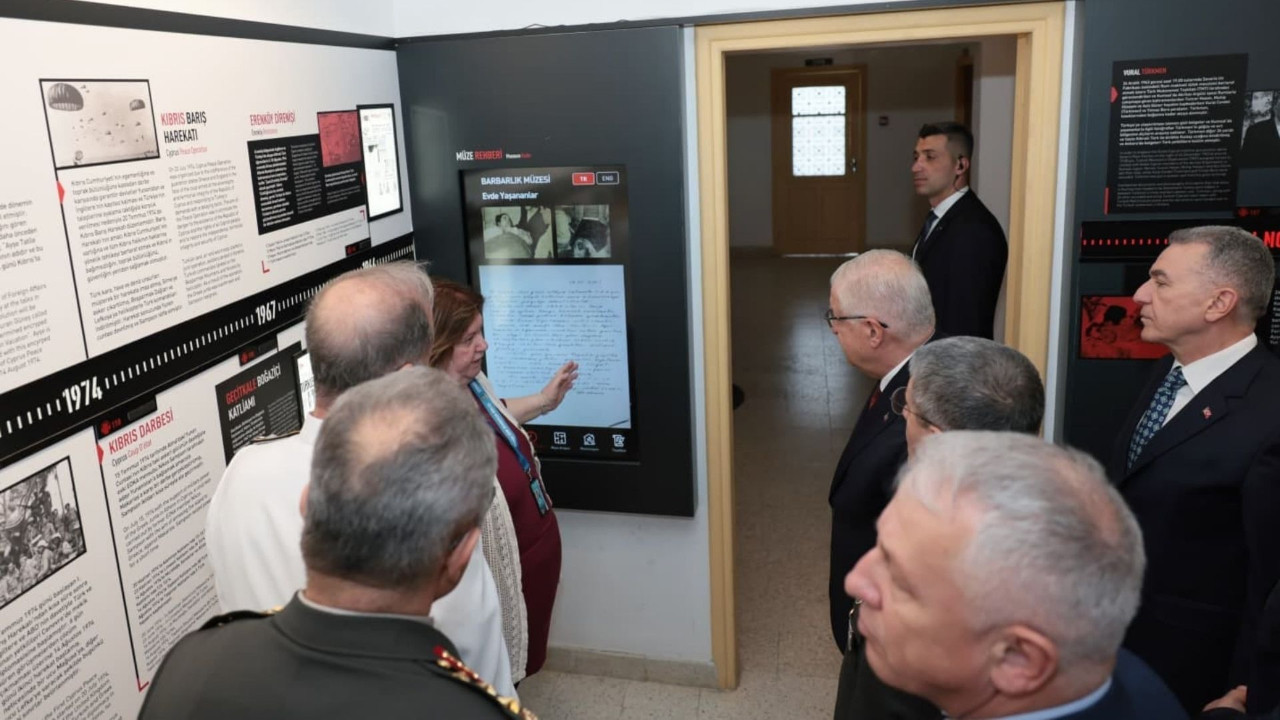 Bakan Güler Lefkoşa’da Barbarlık Müzesi’ni ziyaret etti
