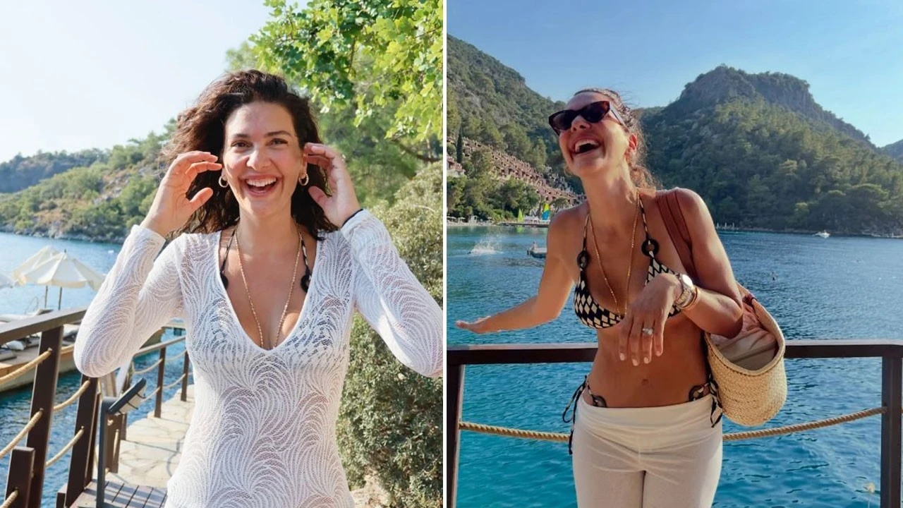 4 ayda 20 kilo veren Bergüzar Korel'den bikinili pozlar peş peşe geldi! Fit vücuduna beğeni yağdı