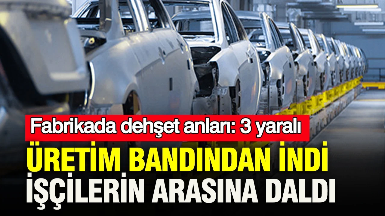 Fabrikada dehşet anları: Üretim bandından İndi, işçilerin arasına daldı: 3 yaralı