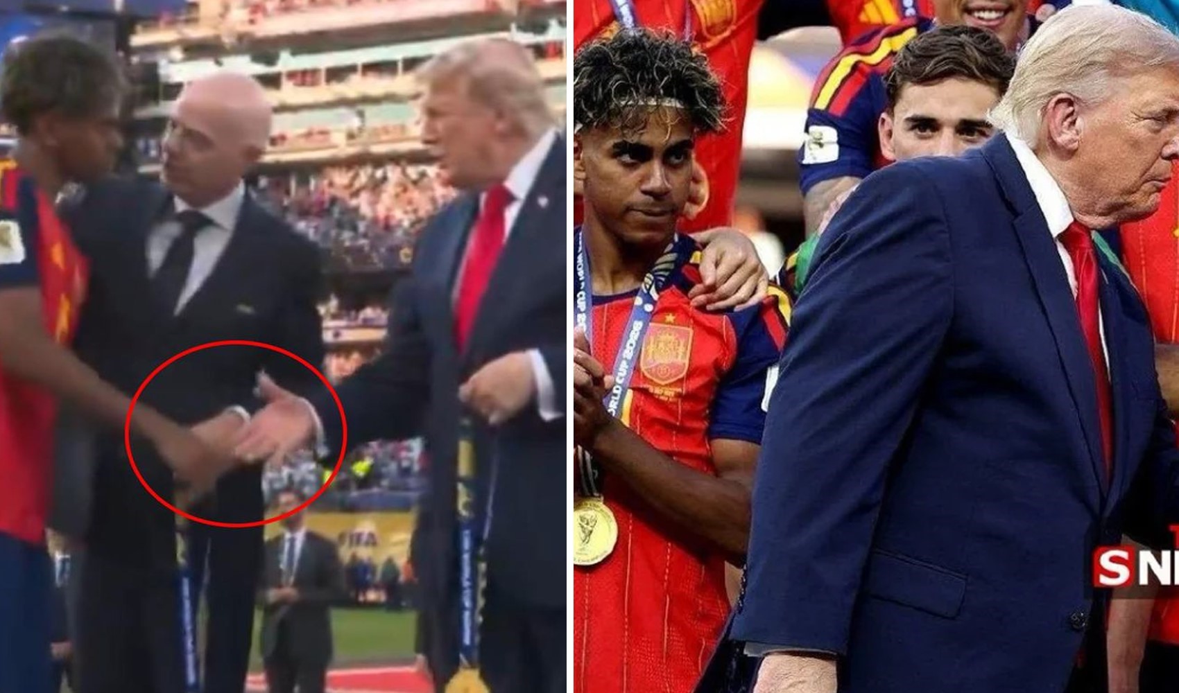 Lamine Yamal'dan Trump'a dikkat çeken hareket! Tokalaşma anı gündem oldu