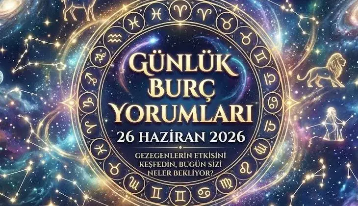 GÜNLÜK BURÇ YORUMLARI: Bugün burçları neler bekliyor? 26 Haziran Koç, Boğa, İkizler, Yengeç, Aslan, Başak, Terazi, Akrep, Yay, Oğlak, Kova, Balık burcu yorumları