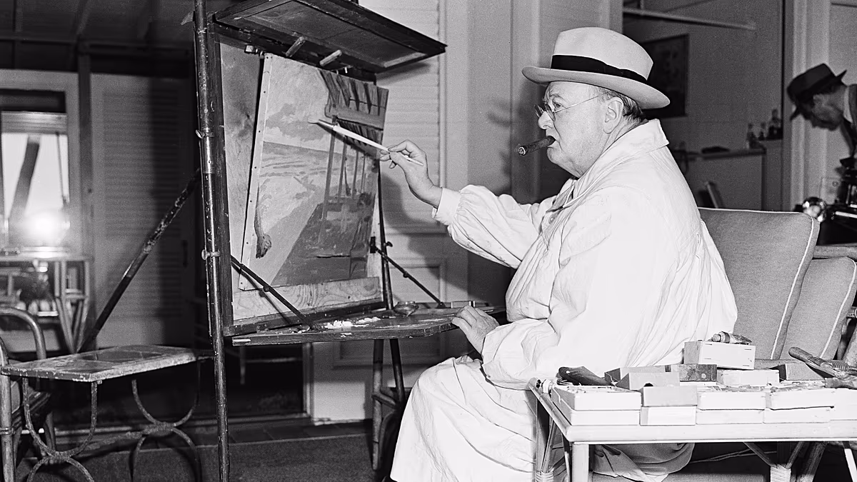Ressam Churchill: Nadir tabloları Londra sergisinde
