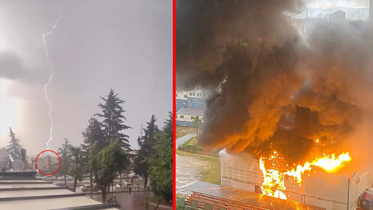 Kastamonu’da korku dolu anlar! Jimnastik salonunun üstüne yıldırım düştü: Yangın her şeyi küle çevirdi!
