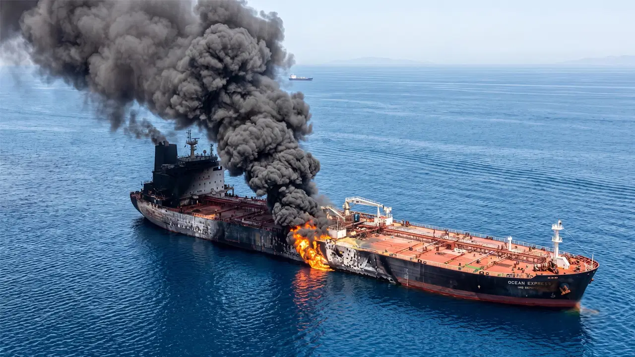 Hürmüz Boğazı'nda petrol tankeri mayına çarptı