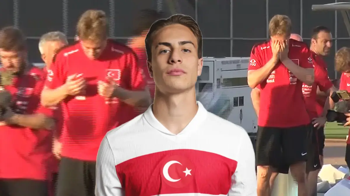 A Milli Takım'ın başarılı futbolcusu Kenan Yıldız, dua ile hazırlanıyor