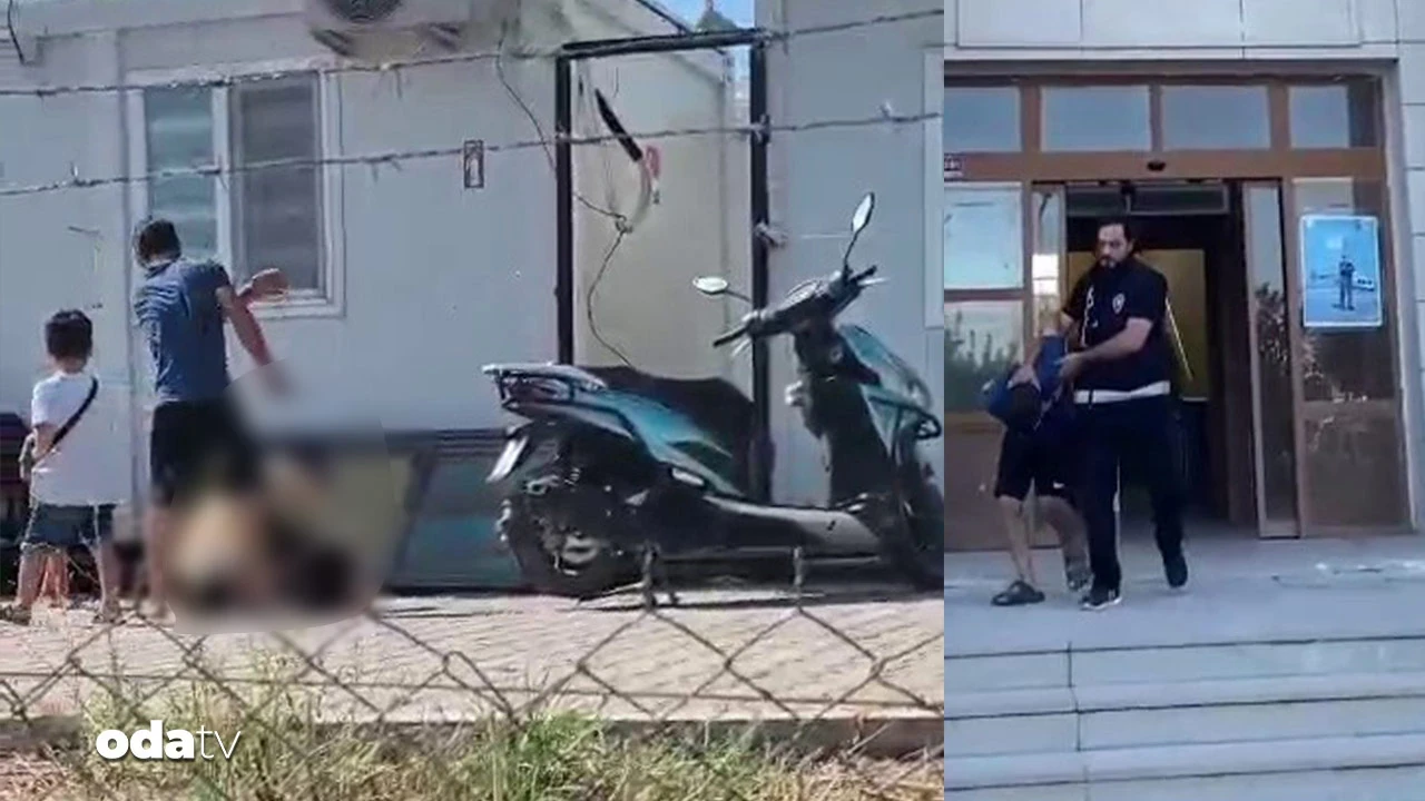 Çocukların gözü önünde karısına şiddet: Tutuklandı
