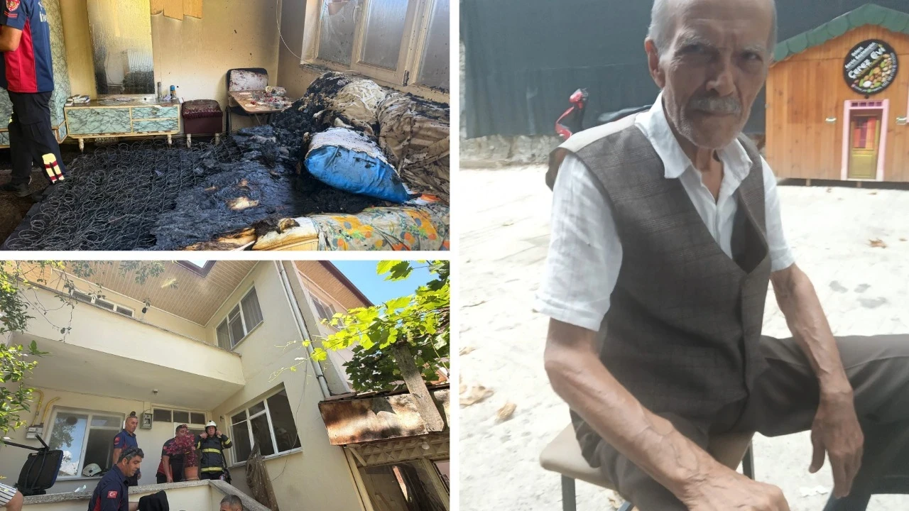 Yangından yaralı kurtarılan yaşlı adam hayatını kaybetti