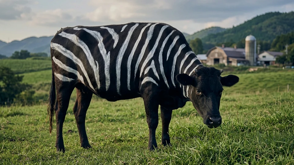 İnekleri zebra gibi boyadılar! Araştırmada sinek sayısı yarıya düştü