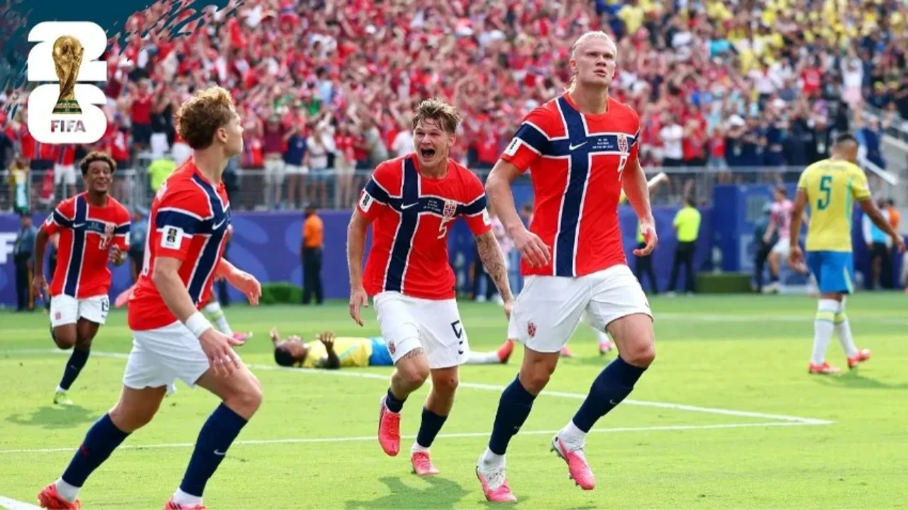Haaland, Brezilya'yı yıktı: Norveç, adını çeyrek finale yazdırdı