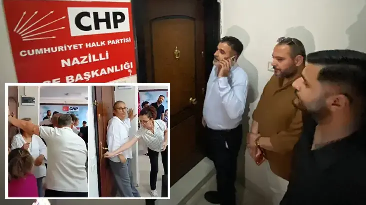 CHP Nazilli'de koltuk kavgası büyüyor! Eski yönetim kapıyı kilitledi, yeni başkan dışarıda kaldı