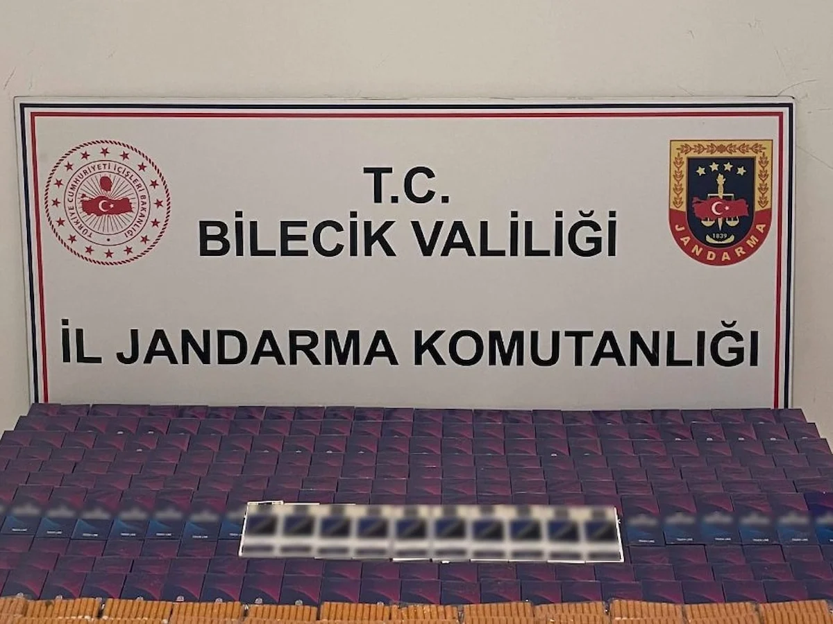 Bilecik'te 9 bin 900 adet doldurulmuş makaron yakalandı