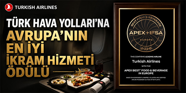 THY'ye Avrupa’nın En İyi Yiyecek & İçecek Hizmeti Ödülü