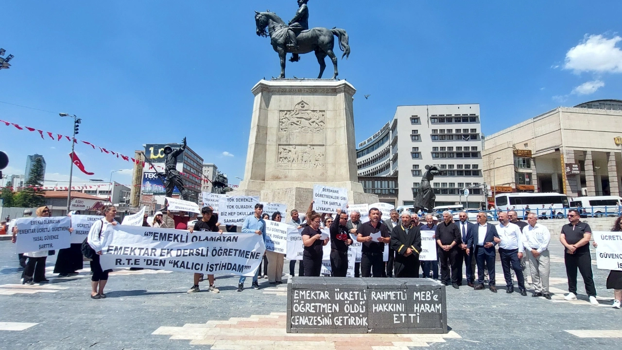 Ücretli öğretmenler Ankara'da ses yükseltti: "Statümüzü güçlendirin''