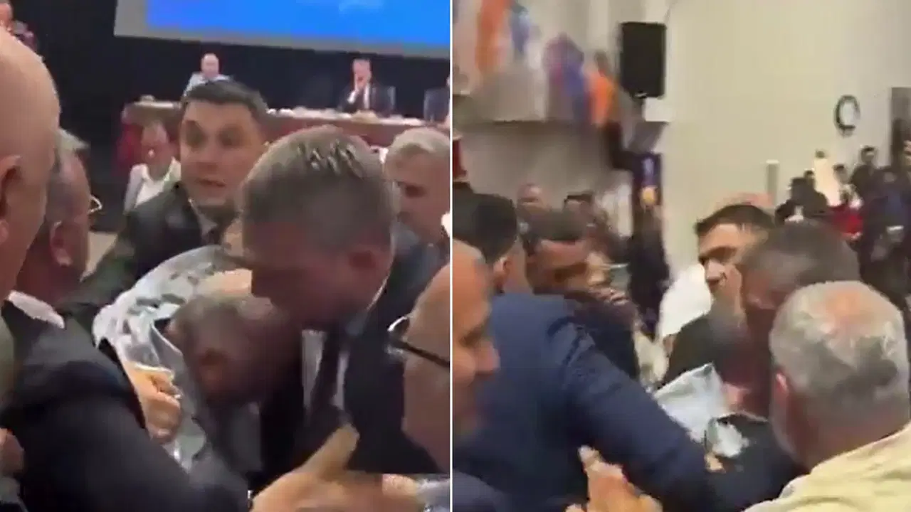 Trabzon’da AKP’nin toplantısında protesto: ‘Yalan konuşuyorsun’ dedi, yaka paça dışarı çıkarıldı
