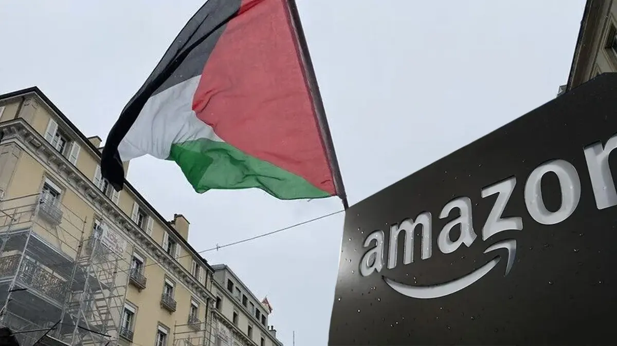 Protestocular Amazon'u hedef aldı! İsrail'e teknoloji desteğine sahnede isyan
