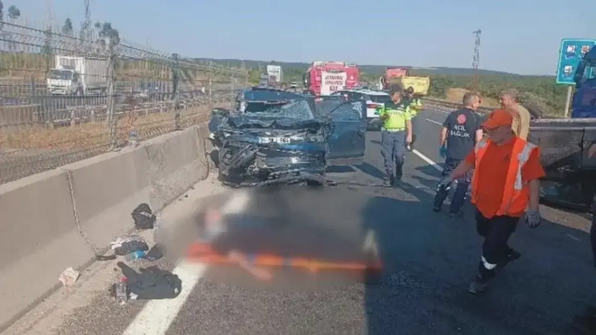 TEM Otoyolu'nda üç aracın karıştığı zincirleme kaza: 5 yaralı