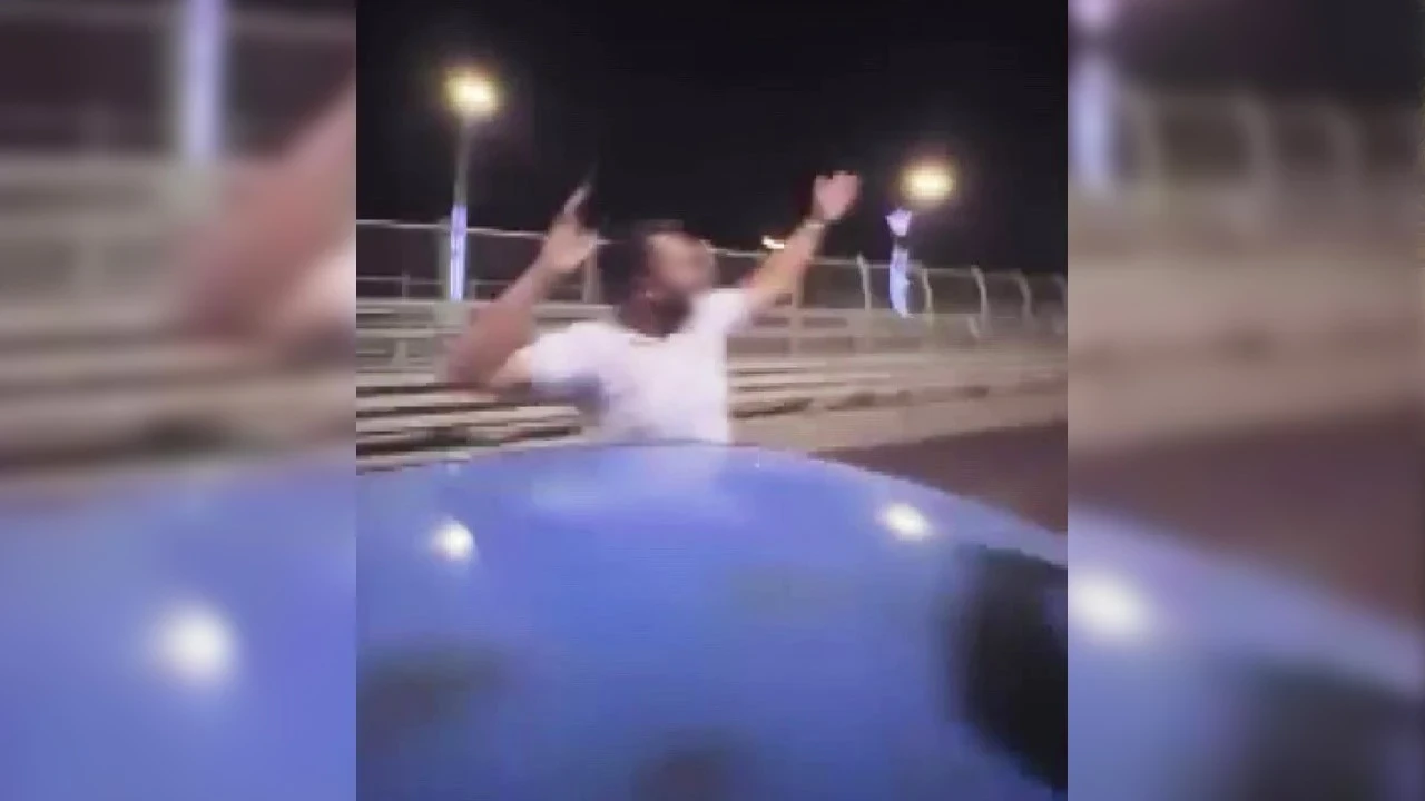 Adana'da köprü üzerinde tehlikeli dans eden sürücüye 103 bin TL ceza