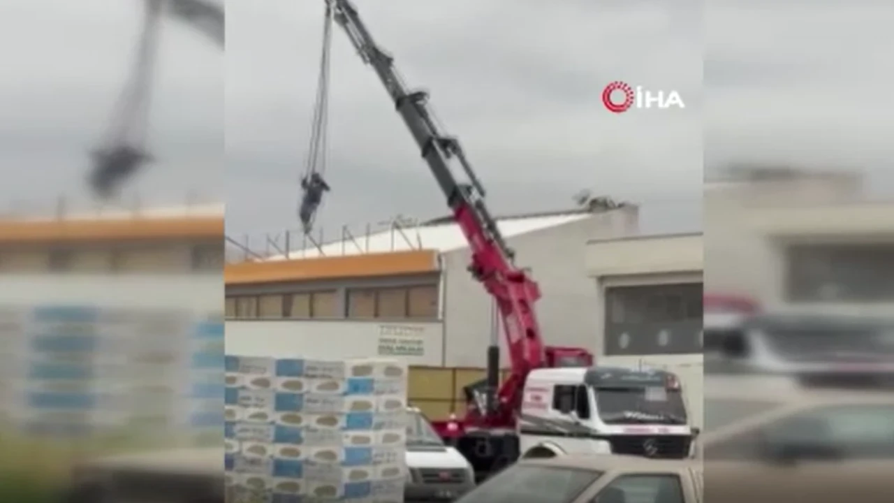 Vinçte ölümle dans! Ankara'da yürekleri ağza getiren görüntü