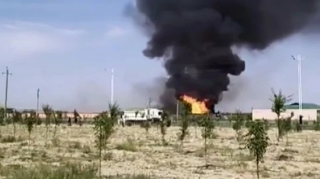 Özbekistan'da gaz istasyonunda korkutan patlama