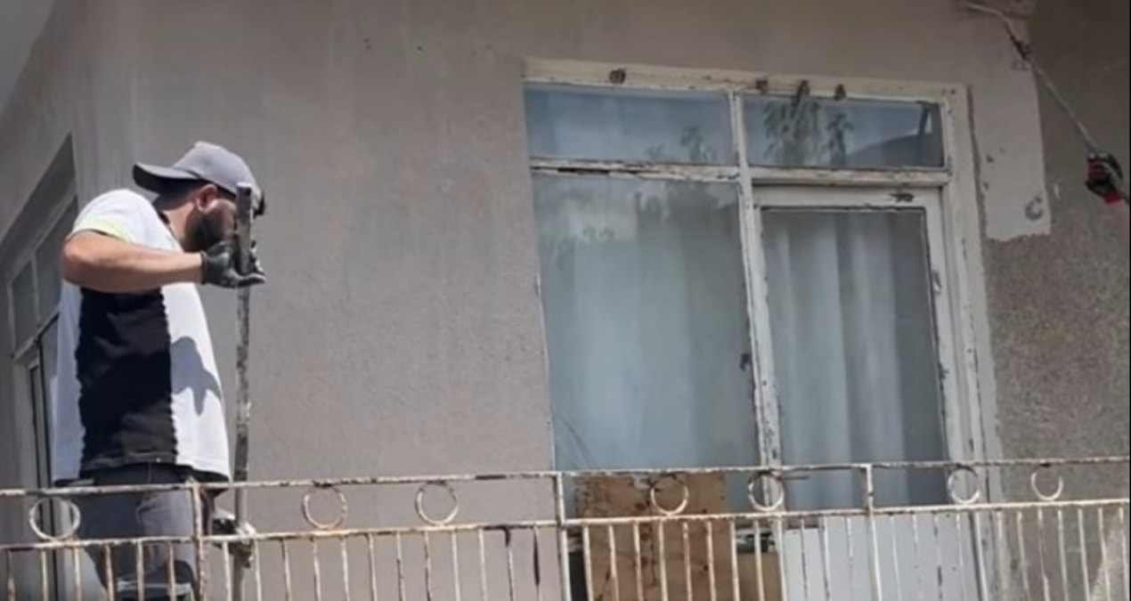 Ankara'ya NATO makyajı! Zirve güzergâhındaki evler bedavaya boyandı!