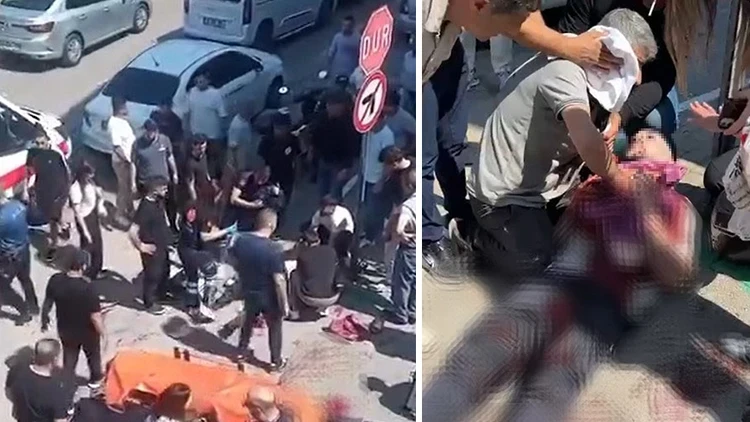 Yarasını unuttu, yerdeki evladı için çırpındı: Ne olur ölme oğlum | Babanın mücadelesi yürekleri dağladı
