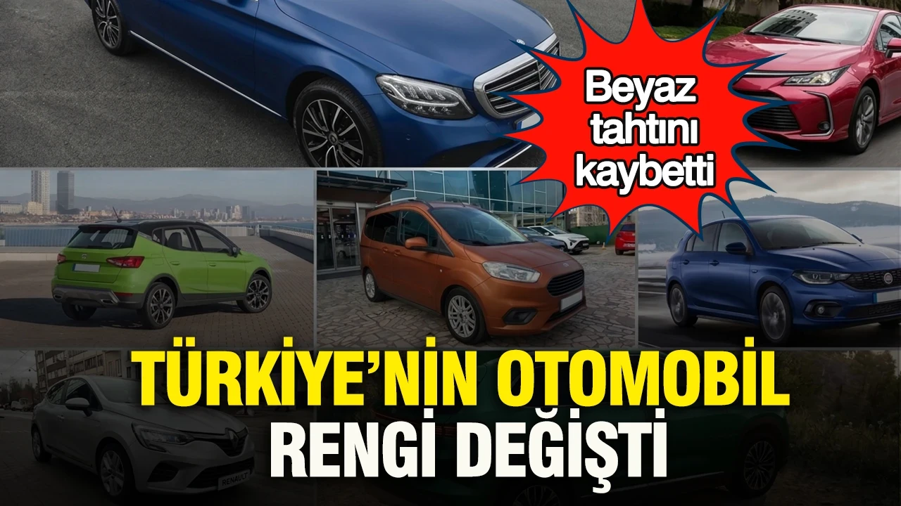 Türkiye’nin otomobil rengi değişti: Beyaz tahtını kaybetti