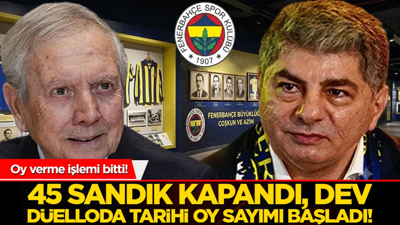 Fenerbahçe'de seçim tamamlandı, nefesler tutuldu! 45 sandık kapandı, dev düelloda tarihi oy sayımı başladı!