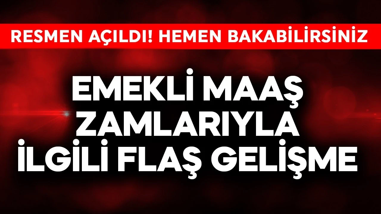 Emekli maaş zamlarıyla ilgili flaş gelişme! Resmen açıldı