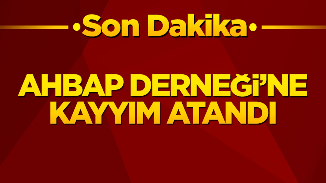 Ahbap Derneği'ne kayyım atandı