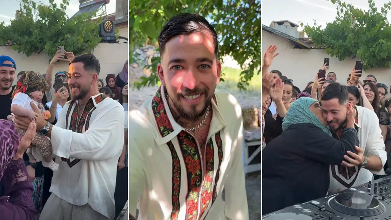 Dünyayı sallayan DJ Mahmut Orhan bu kez köyünü coşturdu: Gencinden yaşlısına herkes ritme ayak uydurdu!