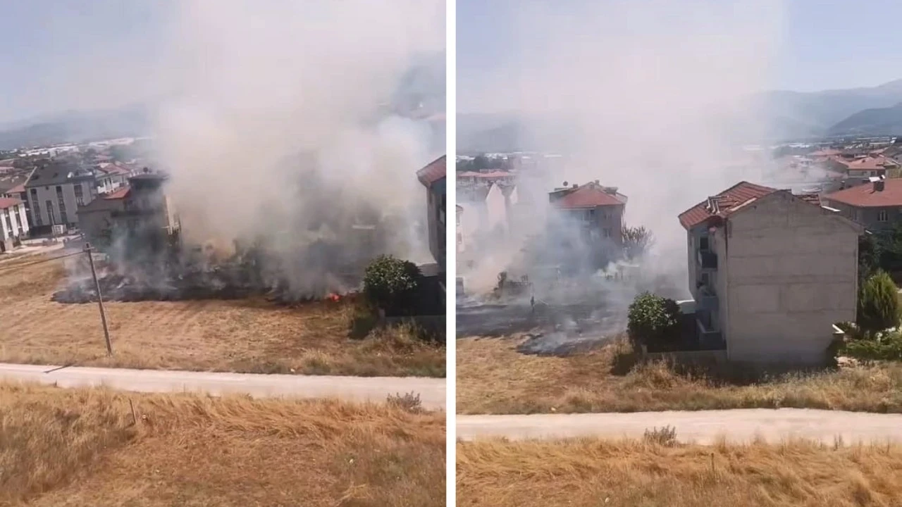 Anız yangınında 20 dönüm tarım arazisi zarar gördü