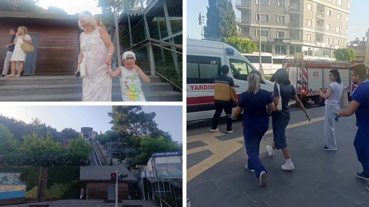 Antalya'da asansör arızası: 5'i turist 11 kişi mahsur kaldı