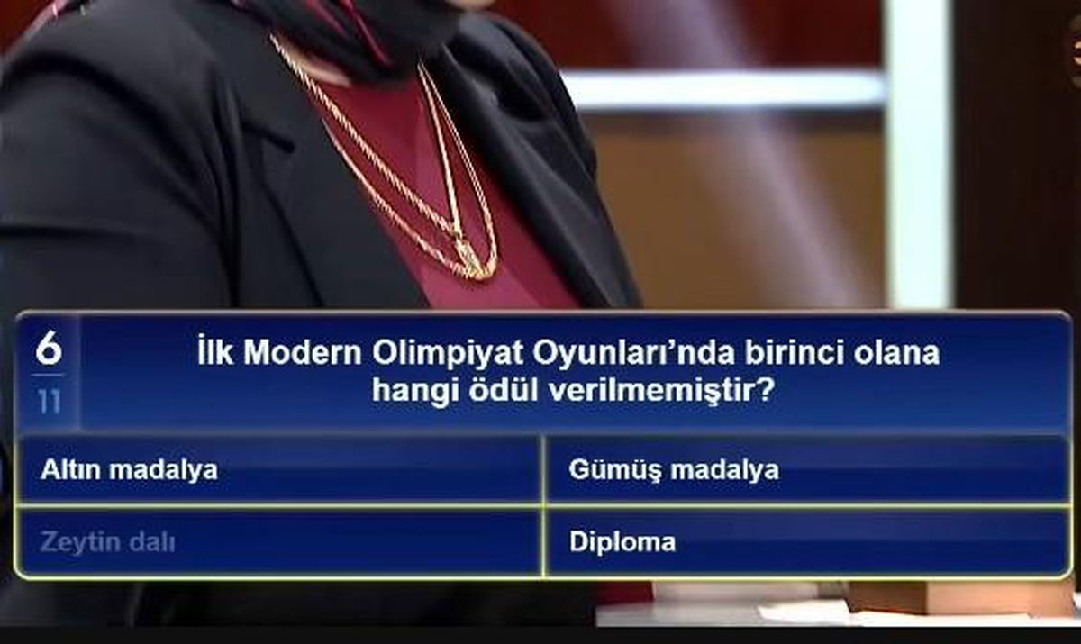 İlk Modern Olimpiyat Oyunları'nda birinci olana hangi ödül verilmemiştir?