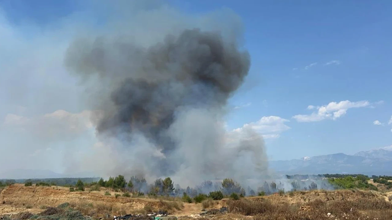 Antalya'da orman yangını: Havadan ve karadan müdahale başladı