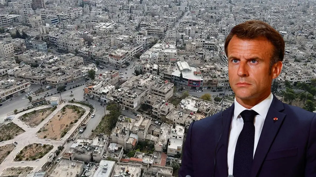 Şam alarma geçti! Macron'un kaldığı otelin yanında art arda patlama