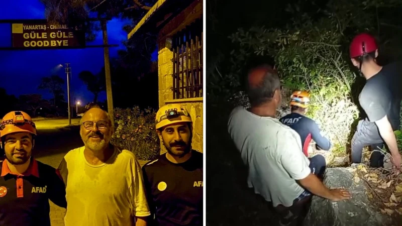 Yürüyüş sırasında yolunu kaybeden turisti AFAD kurtardı