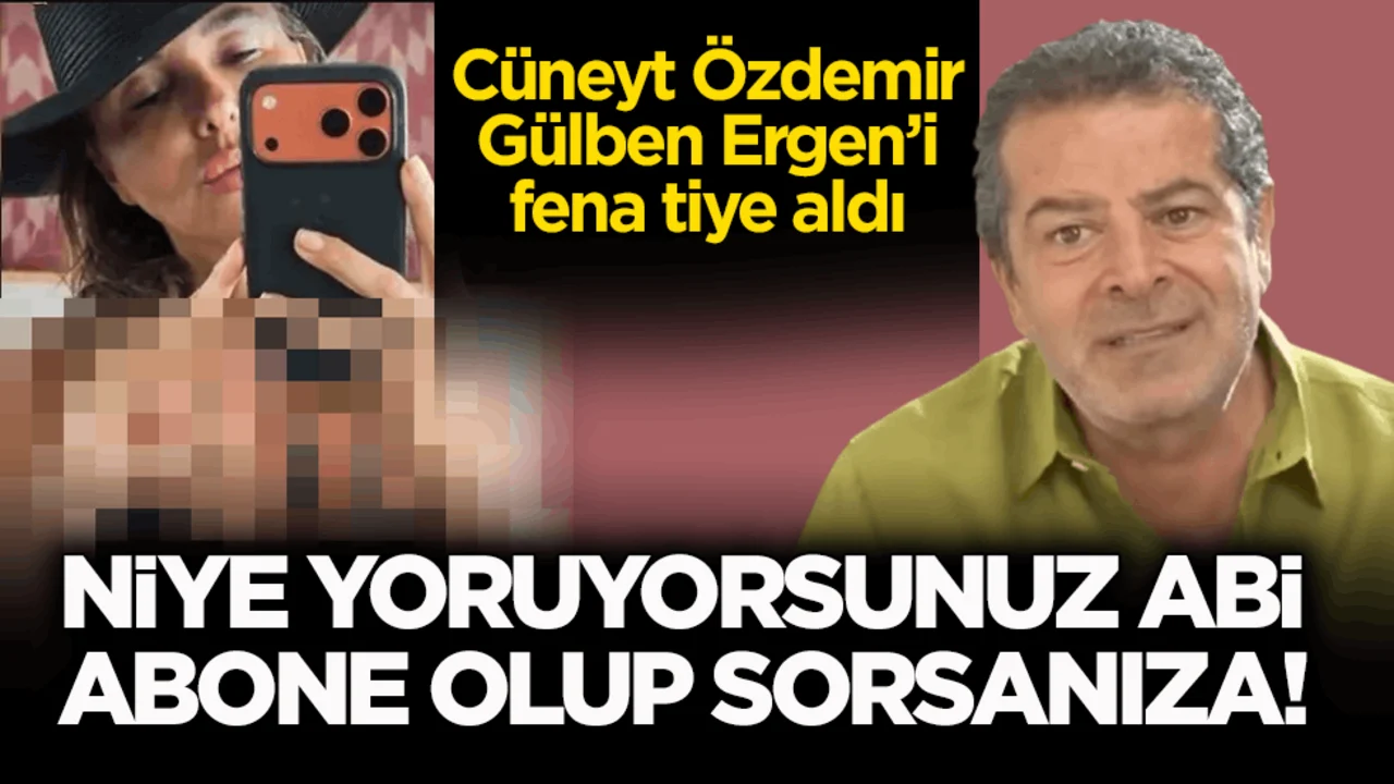 Cüneyt Özdemir Gülben Ergen’i fena tiye aldı! Niye yoruyorsunuz abi abone olup sorsanıza