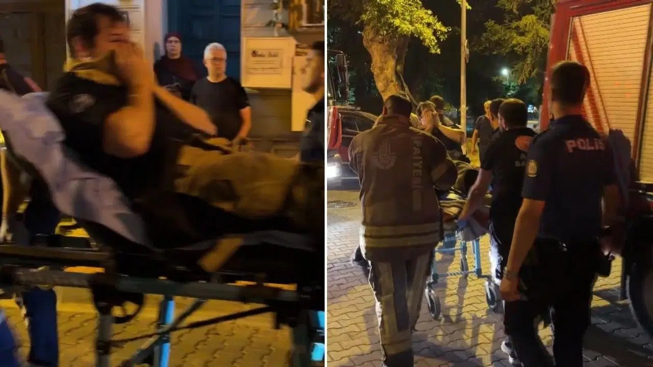 Fatih'te 4 katlı binada yangın: İtfaiye eri yaralandı