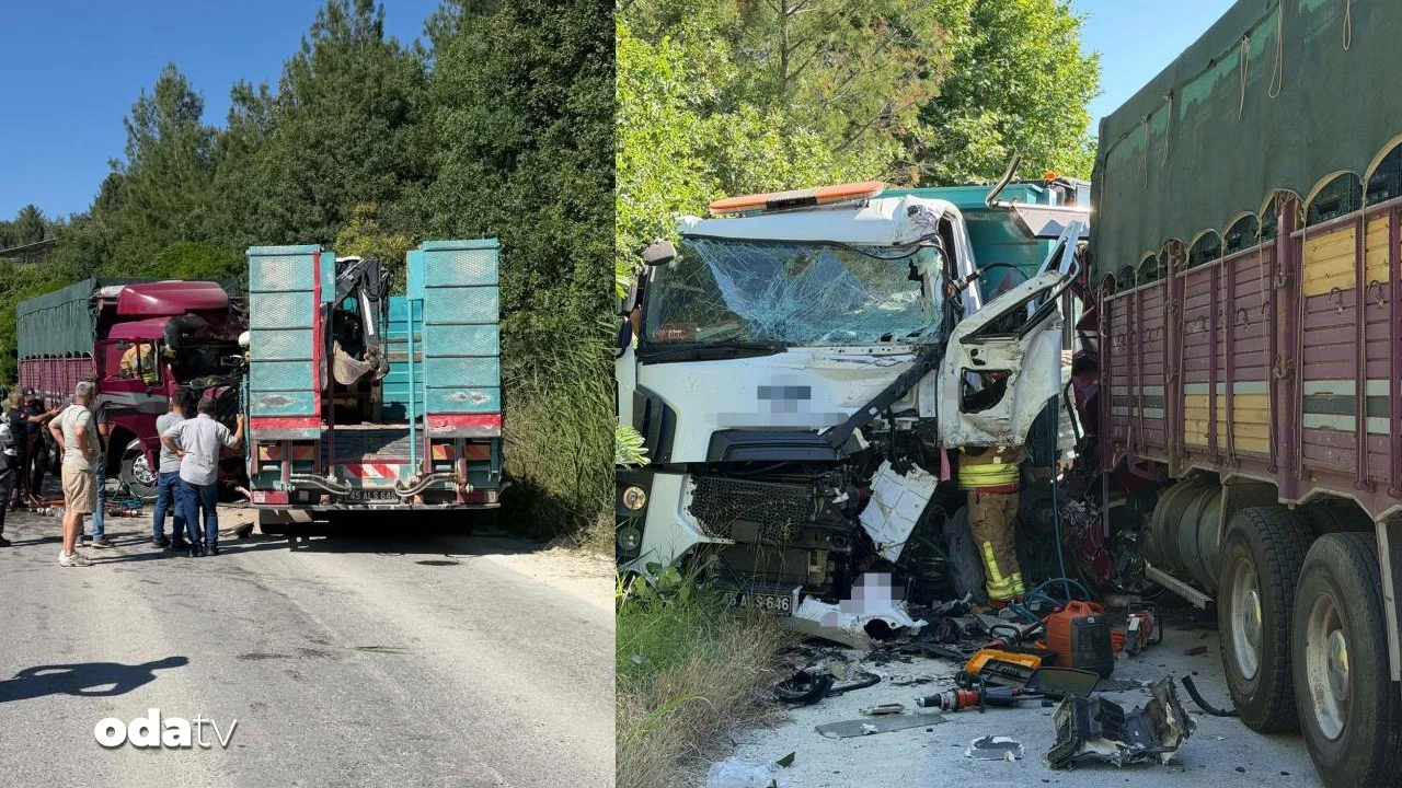 Kamyonetler kafa kafaya çarpıştı: 1 ölü, 2 yaralı