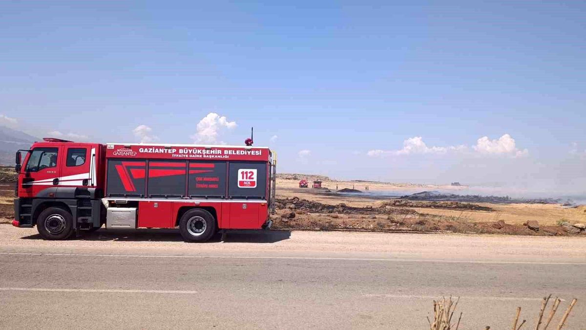 Gaziantep'te anız yangını